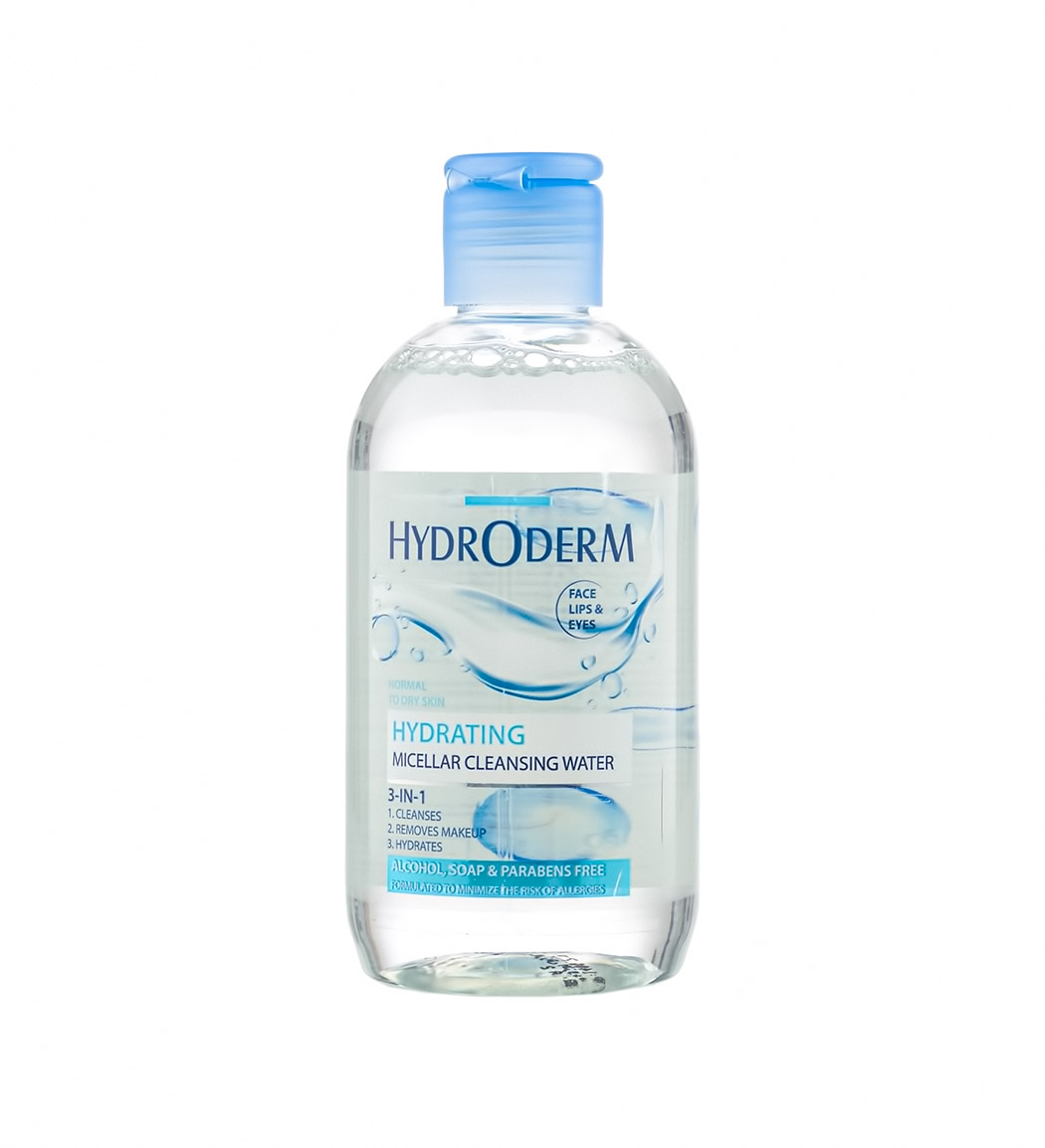 میسلار واتر 3 در 1 Hydrating  پوست خشک و کم آب Hydroderm Hydrating Micellar Water For Dry Skins