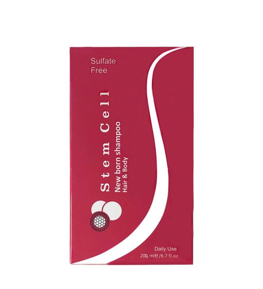 شامپو سر و بدن نوزاد دخترانه 200میل Stem Cell New Born Girls Shampoo For Hair And Body 200ml