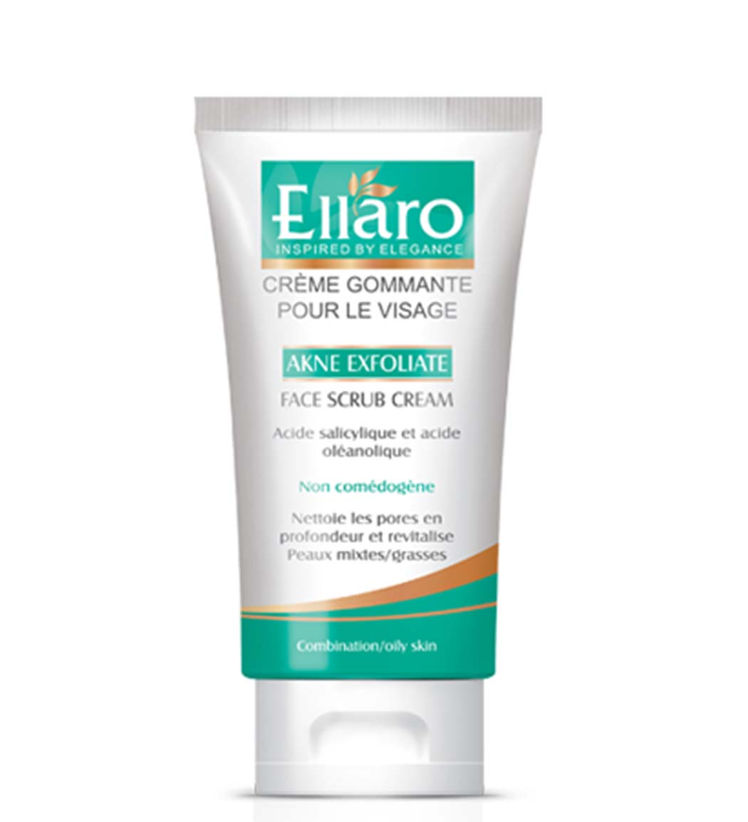 کرم اسکراب لایه بردار ellaro akne exfoliate face scrub