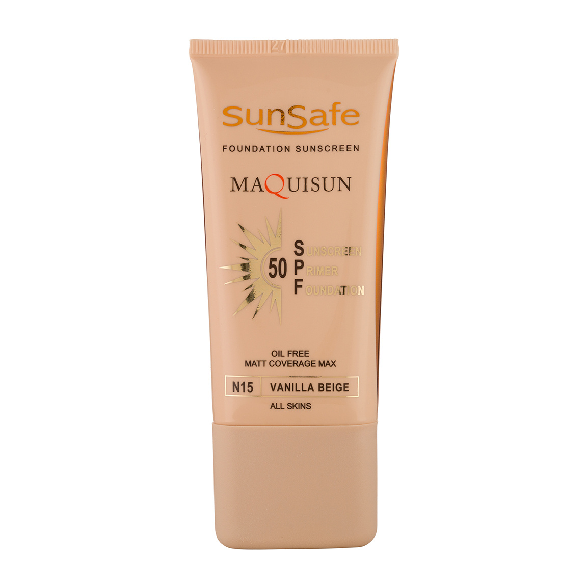 ضد آفتاب رنگی کرم پودری و پرایمری مکیسان با اس پی اف 50 Sunsafe Maquisun Spf50 Sunshield Cream 40g