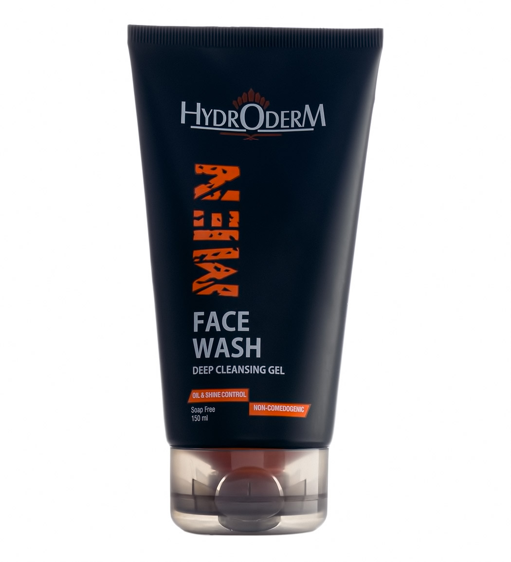 ژل شستشوی صورت آقایان 150میل Hydroderm Men Face Wash Deep Cleansing Gel 150ml