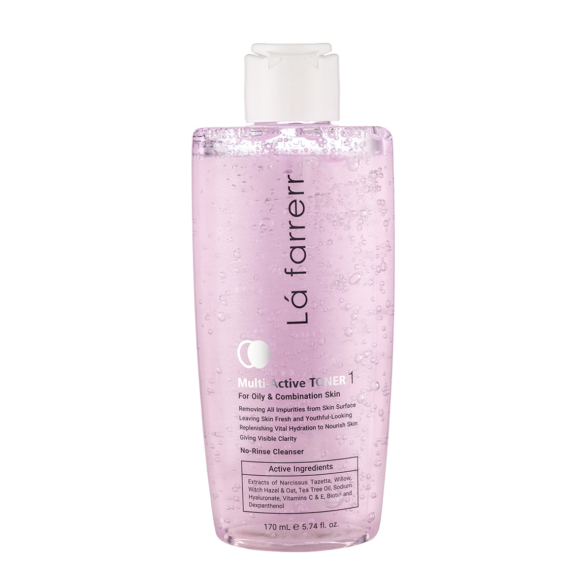 تونر مدل Multi Active مناسب پوست چرب و مختلط حجم 170 میلی لیتر Lafarrerr Multi Active oily skin toner 170 ml