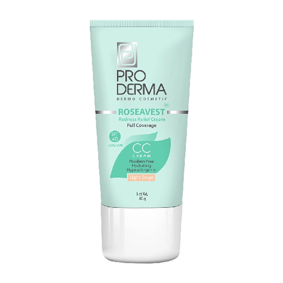 کرم رفع قرمزی پوست سری Roseavest با SPF 40 وزن 40 گرم Pro Derma SPF 40 Roseavest Redness Relief Cream 40 ml