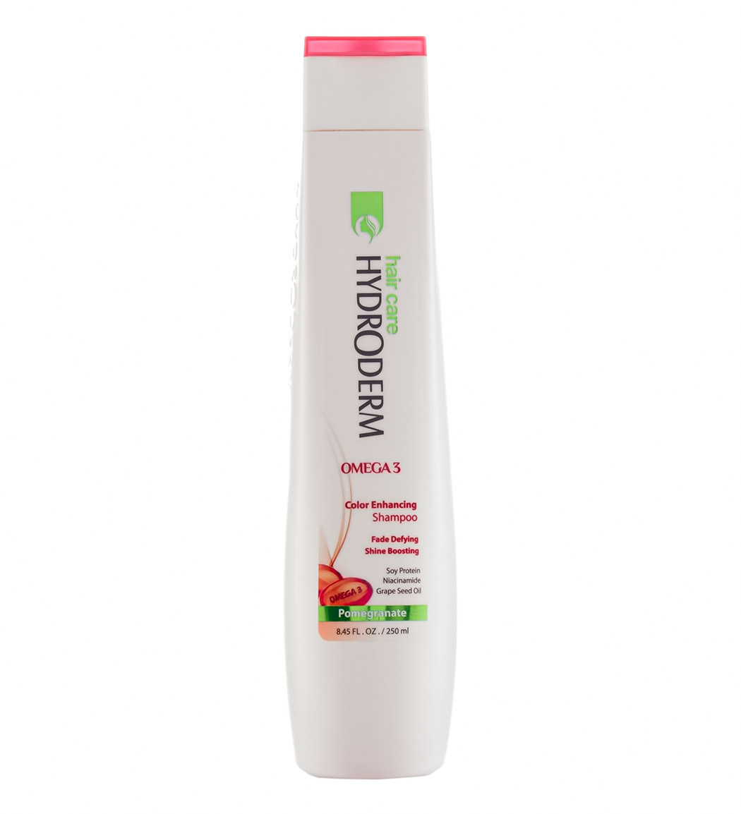شامپو تثبیت کننده و محافظ رنگ مو حاوی امگا 3 حجم 250میل Hydroderm Omega 3 Color Enhancing Shampoo 250ml
