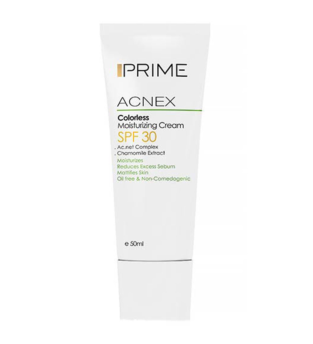 مرطوب کننده SPF 30 فاقد رنگ 50 میل Prime Spf30 Moisturizing Cream  50 ml