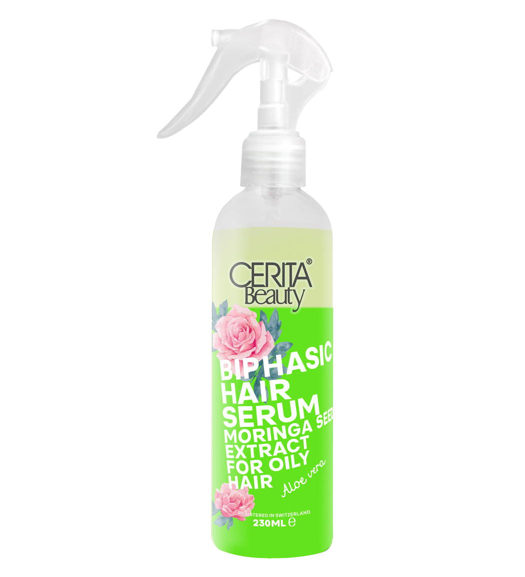 سرم دوفاز حالت دهنده موهای چرب Cerita Beauty Biphasic Hair Serum For Oily Hair 230ml
