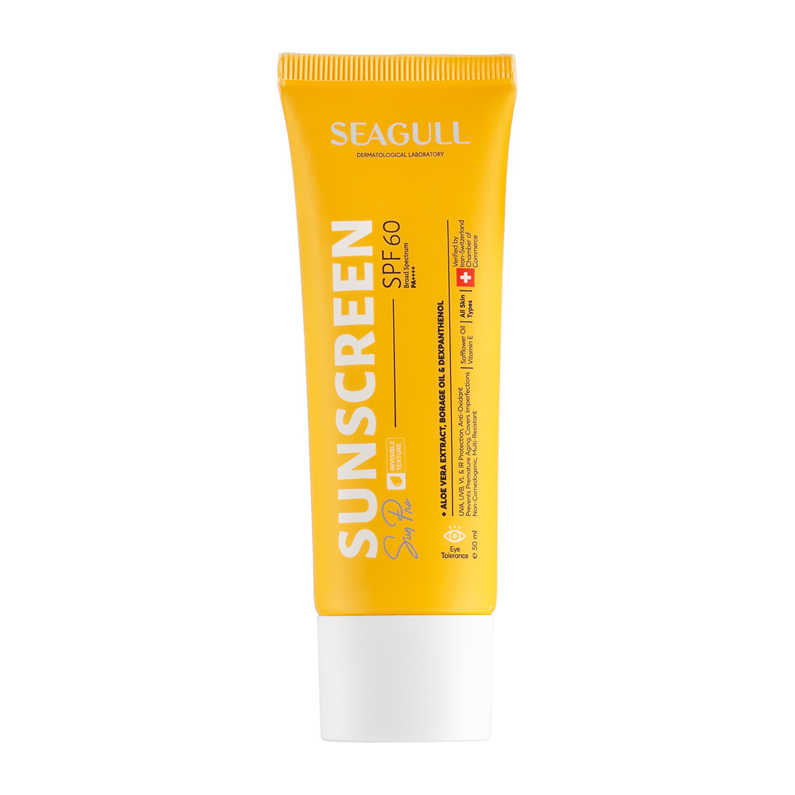 کرم ضد آفتاب فاقد رنگ با SPF 60 حجم 50 میلی لیتر Seagull Sunpro Sunscreen Cream 50 ml