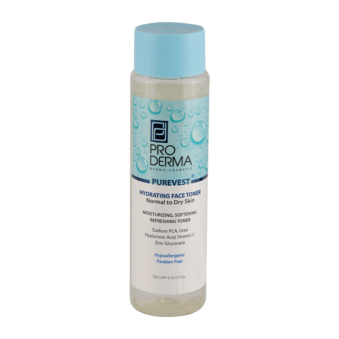 تونر آبرسان مدل Purvest مناسب پوست معمولی تا خشک حجم 200 میلی لیتر Proderma Purvest Hydrating Face Toner For Normal To Dry Skin 200 ml