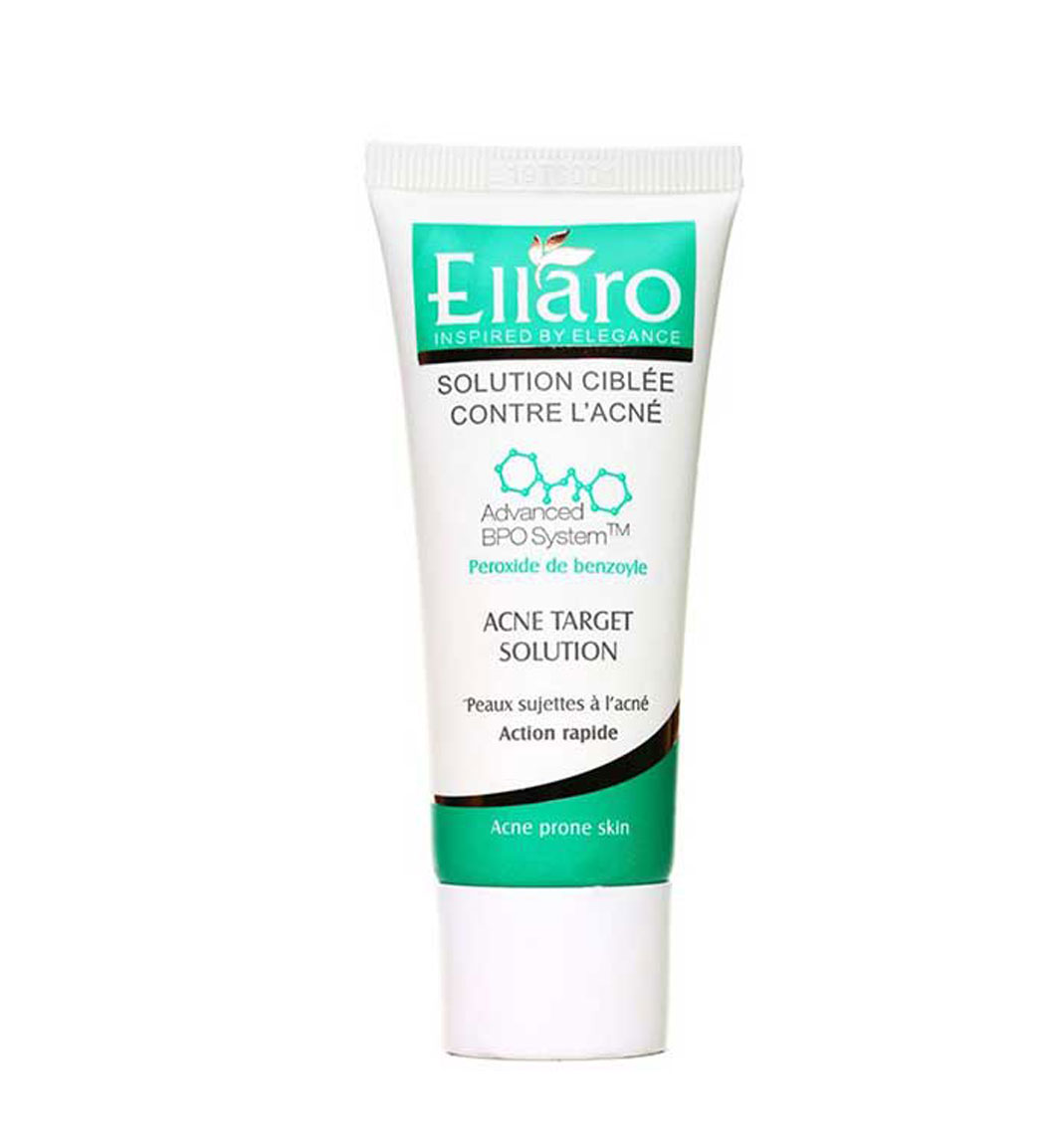 کرم ضدجوش قوی Acne Target Solution مناسب پوست مستعد جوش حجم 25میل Ellaro Acne Target Solution Cream Cream For Prone Acne Skin 25ml