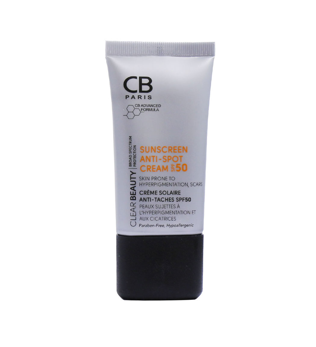 کرم ضد آفتاب و ضدلک SPF50 مناسب انواع پوست 40میل CB Sunscreen Anti Spot Cream SPF50