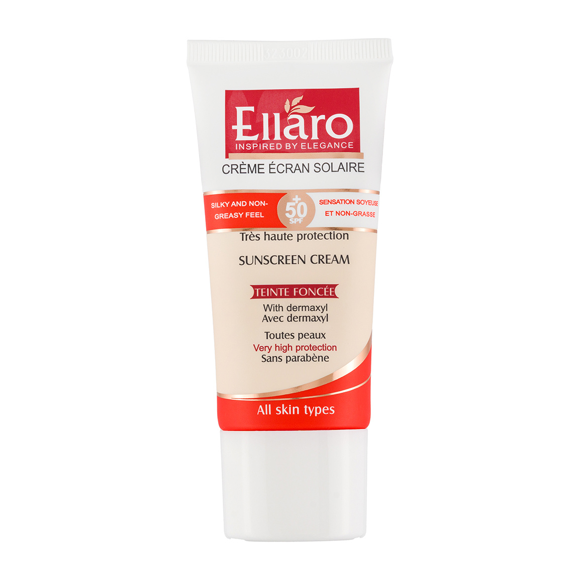 کرم ضد آفتاب رنگی مناسب انواع پوست حاوی اس پی اف 50 Ellaro SunCream SPF50 Tinted