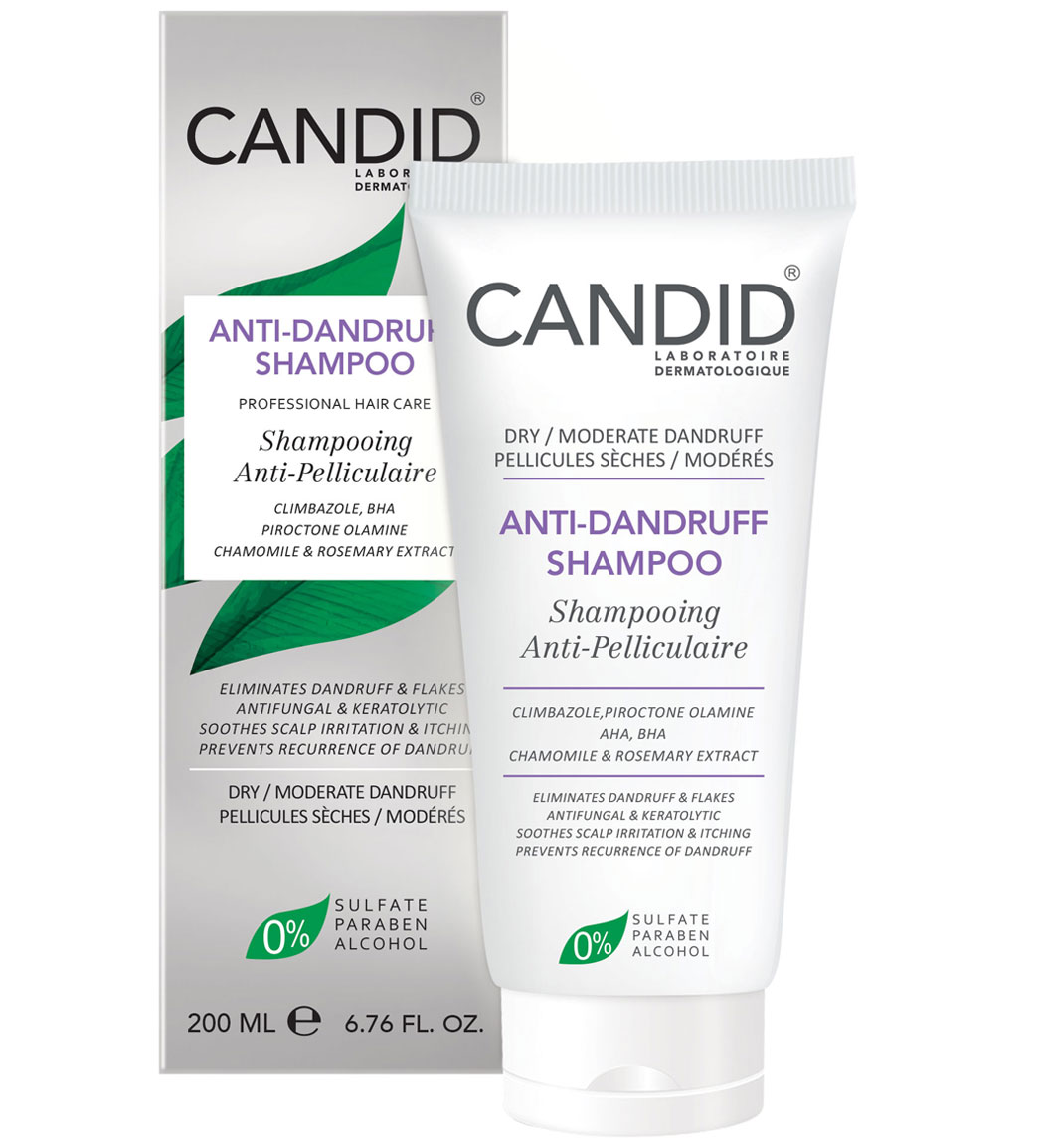 شامپوضد شوره برای شوره خشک و ملایم 200 میل Candid Anti Dandruff Shampoo For Dry And Gentle Dandruff 200ml
