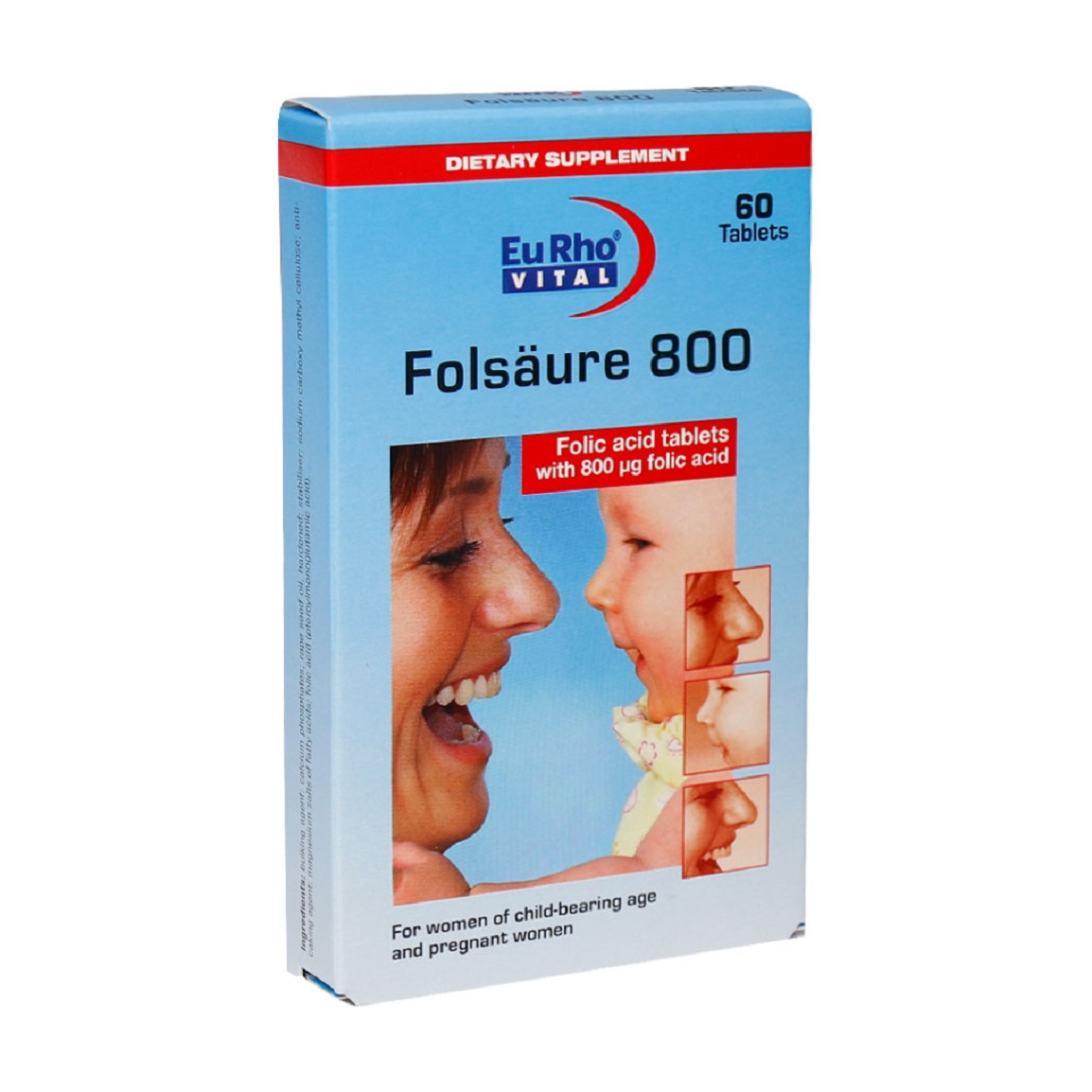 قرص مدل فولسائور 800 میکروگرم & فولیک اسید 800میکروگرم  بسته 60 عددی