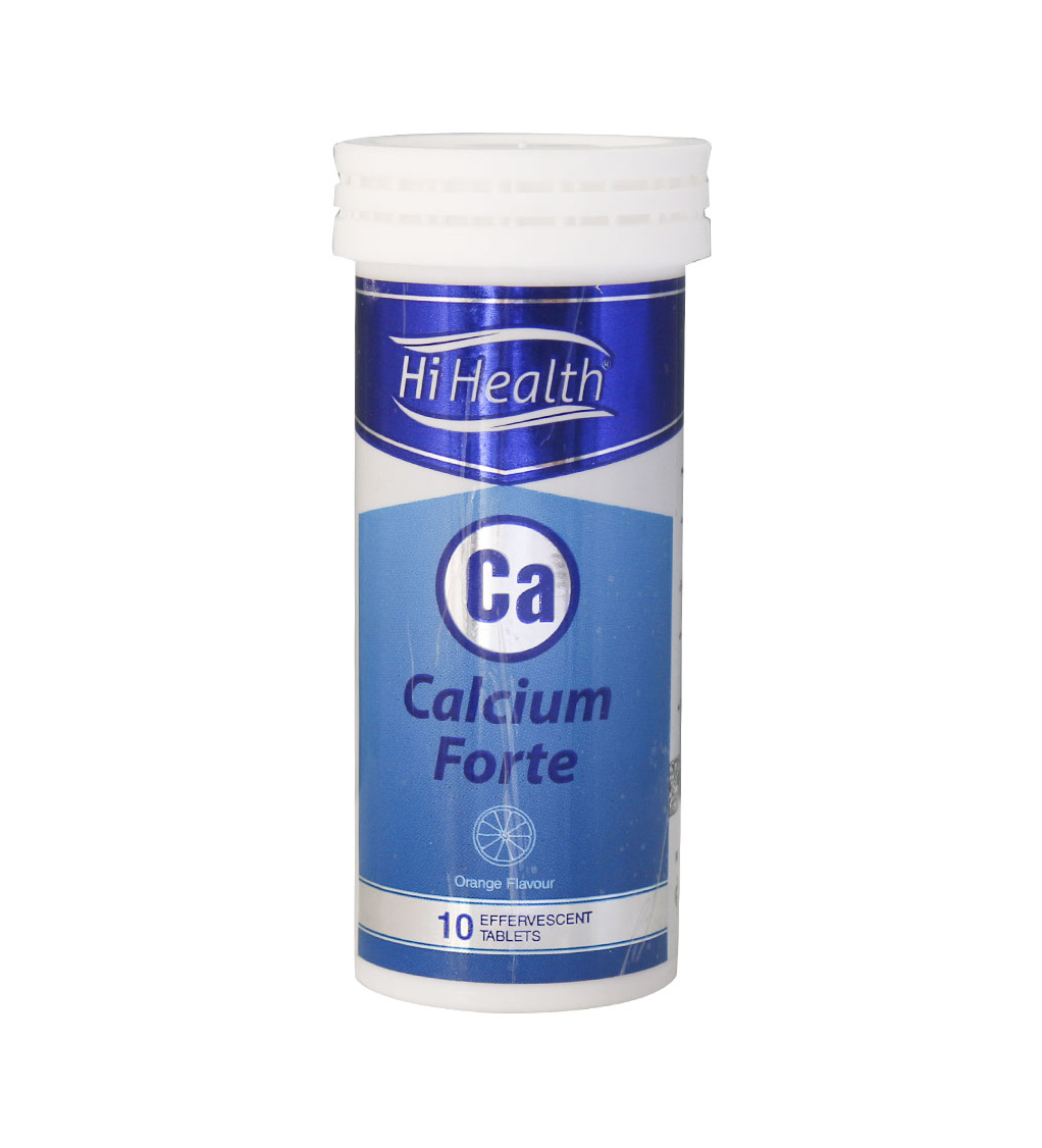 قرص جوشان کلسیم مدل Forte بسته 10 عددی Hi Health Calcium Forte 10 Effervescent