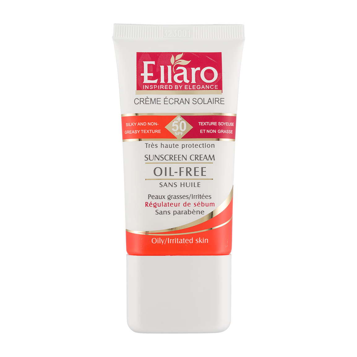 ضد آفتاب بدون رنگ فاقد چربی حاوی اس پی اف 50 Ellaro sun screen 50