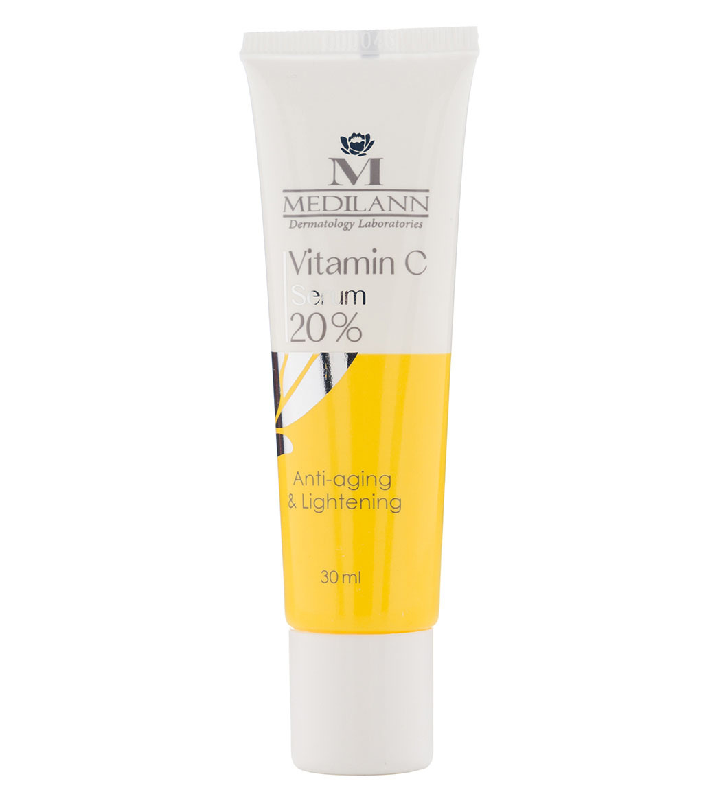 سرم ضد چروک و روشن کننده حاوی ویتامین C حجم 30 میلی لیتر Medilann Vitamin C Anti Ageing and Lightening Serum